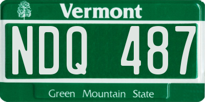VT license plate NDQ487