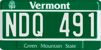VT license plate NDQ491