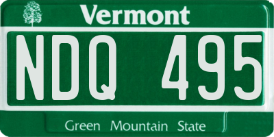 VT license plate NDQ495