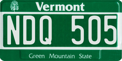 VT license plate NDQ505