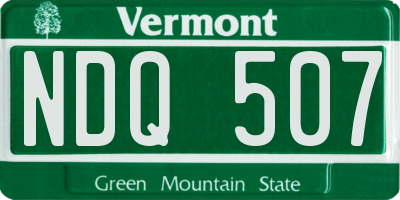 VT license plate NDQ507