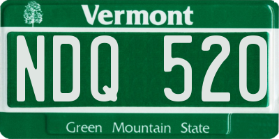 VT license plate NDQ520