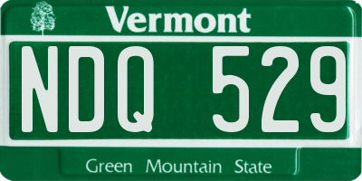 VT license plate NDQ529