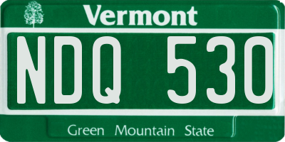VT license plate NDQ530