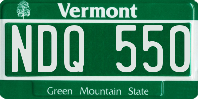 VT license plate NDQ550