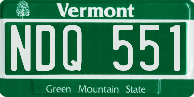 VT license plate NDQ551