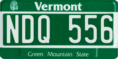 VT license plate NDQ556