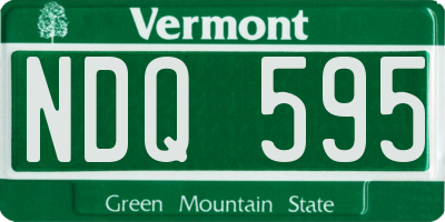 VT license plate NDQ595
