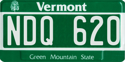 VT license plate NDQ620