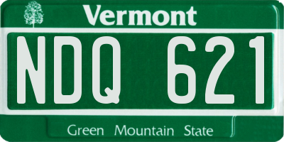 VT license plate NDQ621