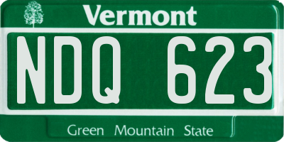 VT license plate NDQ623
