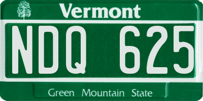VT license plate NDQ625