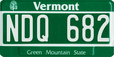 VT license plate NDQ682