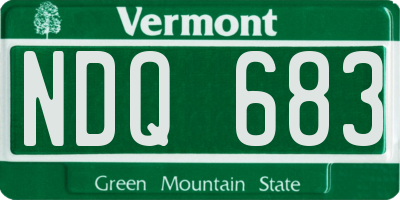 VT license plate NDQ683