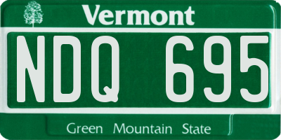 VT license plate NDQ695