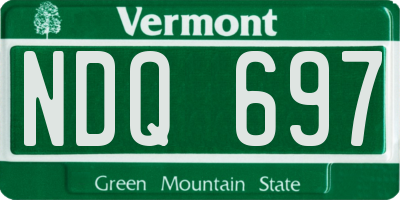 VT license plate NDQ697