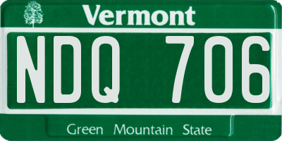 VT license plate NDQ706