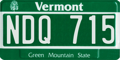 VT license plate NDQ715