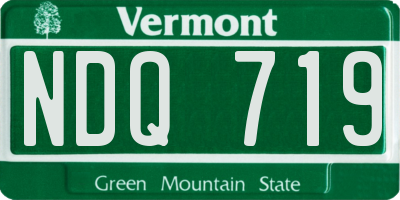 VT license plate NDQ719