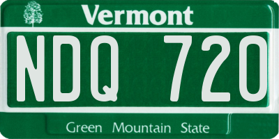 VT license plate NDQ720