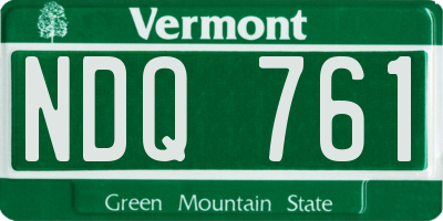 VT license plate NDQ761