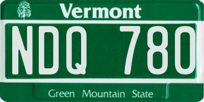 VT license plate NDQ780