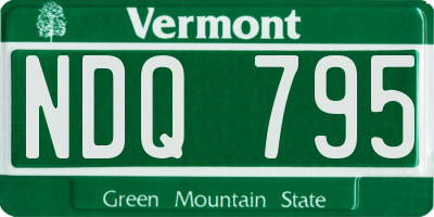 VT license plate NDQ795