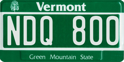 VT license plate NDQ800