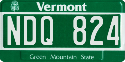 VT license plate NDQ824