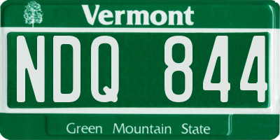 VT license plate NDQ844