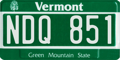 VT license plate NDQ851