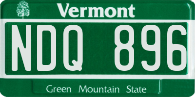 VT license plate NDQ896