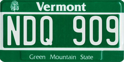 VT license plate NDQ909