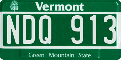 VT license plate NDQ913