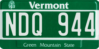 VT license plate NDQ944