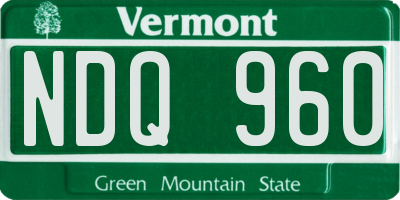 VT license plate NDQ960