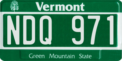 VT license plate NDQ971