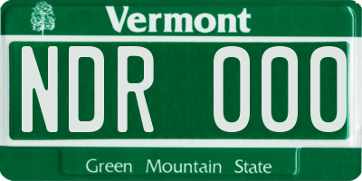 VT license plate NDR000