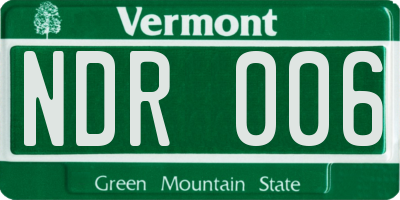 VT license plate NDR006