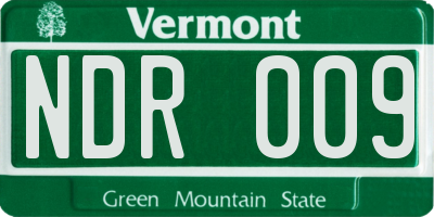 VT license plate NDR009