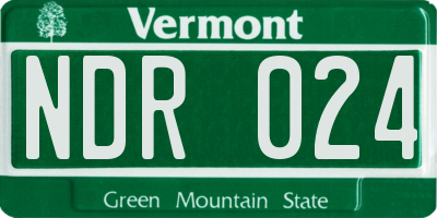 VT license plate NDR024