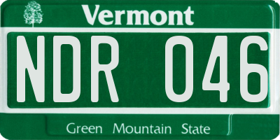 VT license plate NDR046