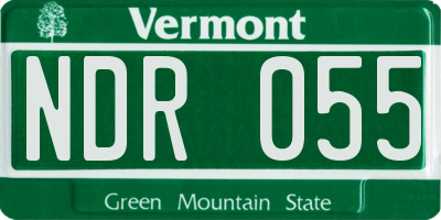 VT license plate NDR055