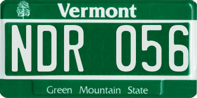 VT license plate NDR056
