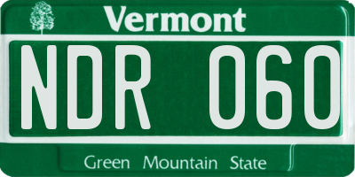 VT license plate NDR060