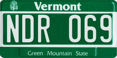 VT license plate NDR069