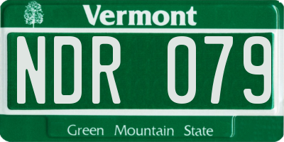 VT license plate NDR079