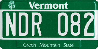 VT license plate NDR082