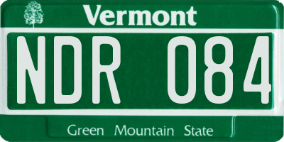 VT license plate NDR084
