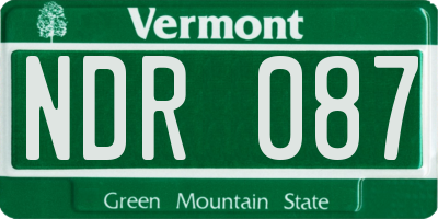 VT license plate NDR087